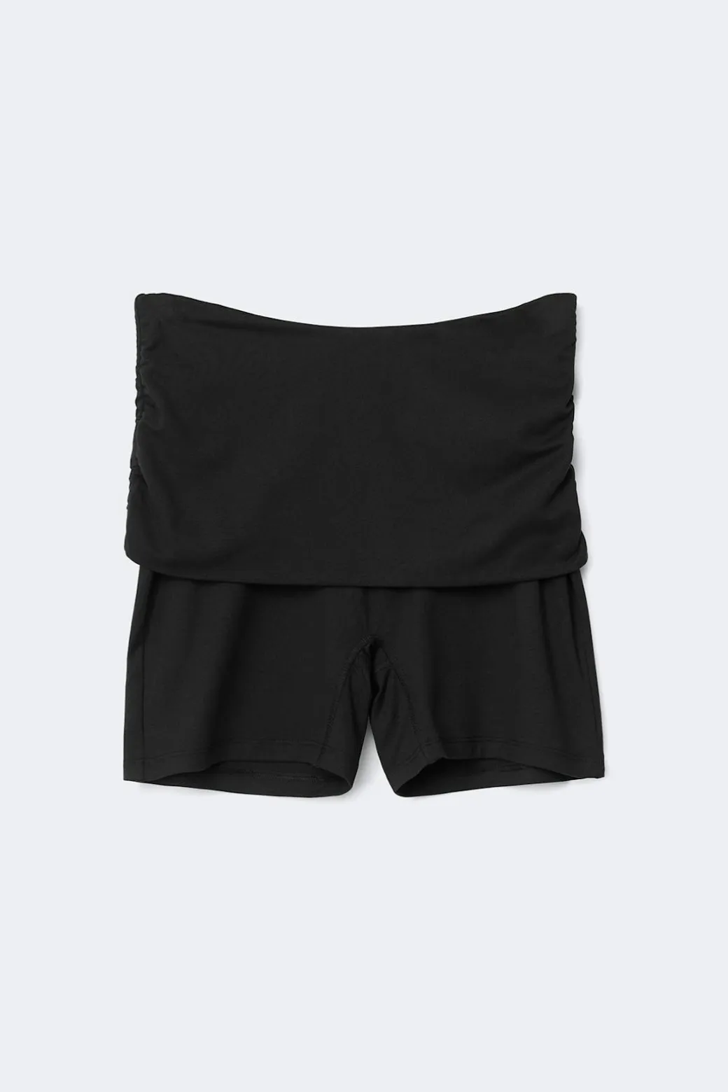 Soft folded yoga shorts