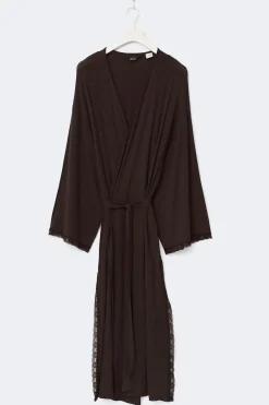 Soft lace loungewear robe