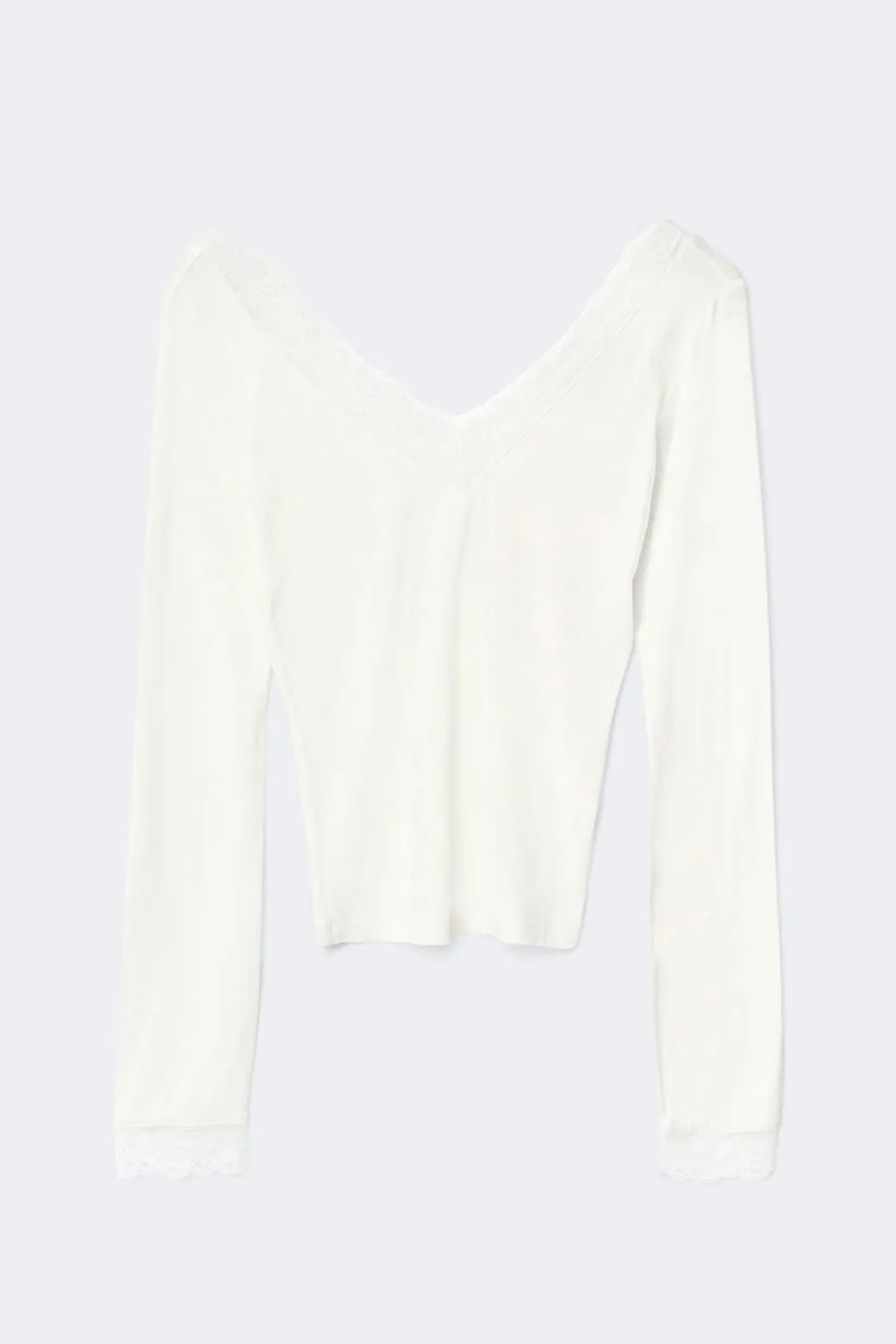 Soft lace loungewear top