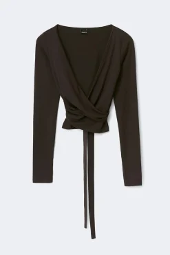 Soft wrap yoga cardigan