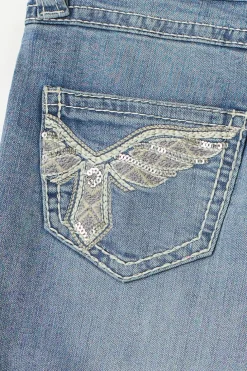 14+ sparkle low flare jeans