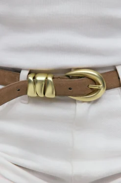 Suede belt