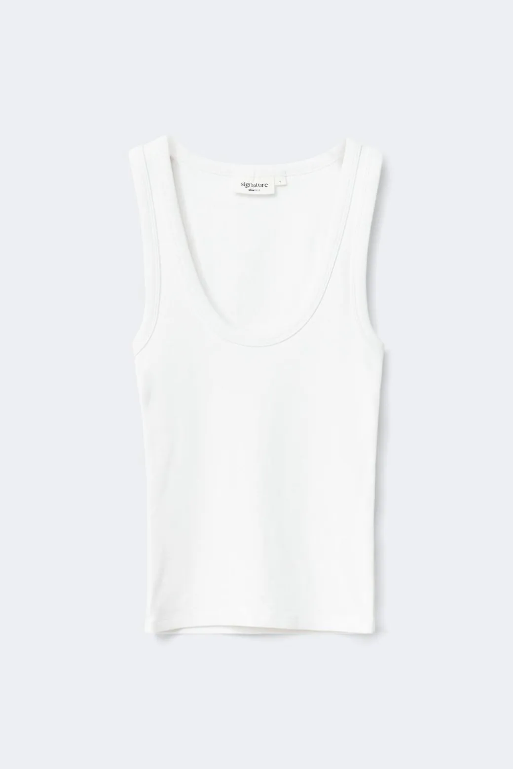 Super stretch scoop neck tank