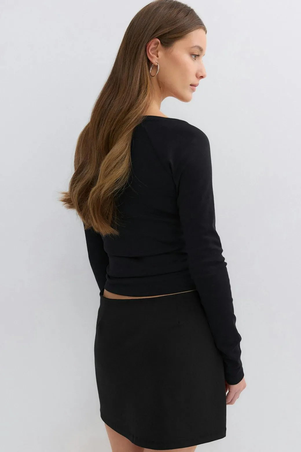 Tailored mini skirt