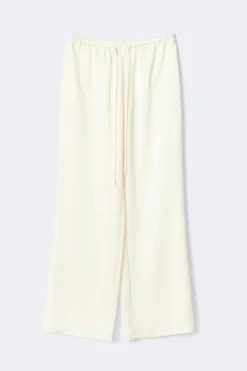 Tall drawstring satin trousers
