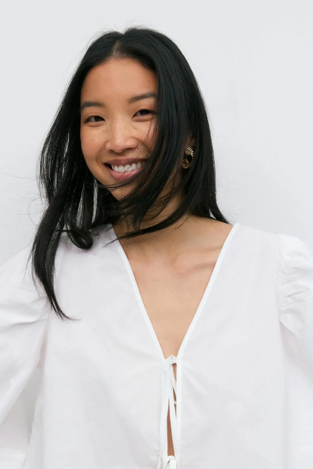 Tie blouse