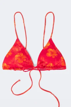 Triangle front tie bikini top
