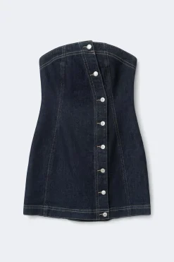 Tube denim dress