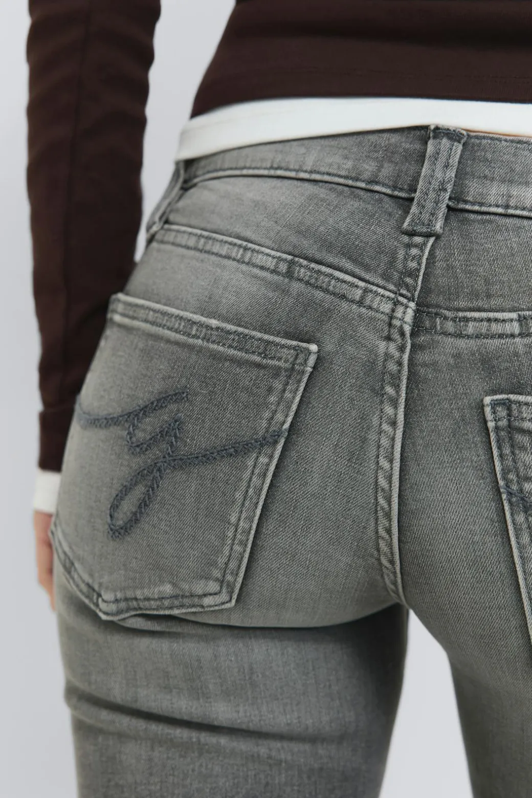 Ultra low bootcut jeans