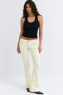 Ultra low bootcut jeans
