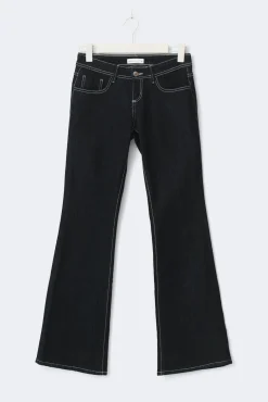Ultra low flare petite jeans