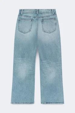 Waist flip wide jeans