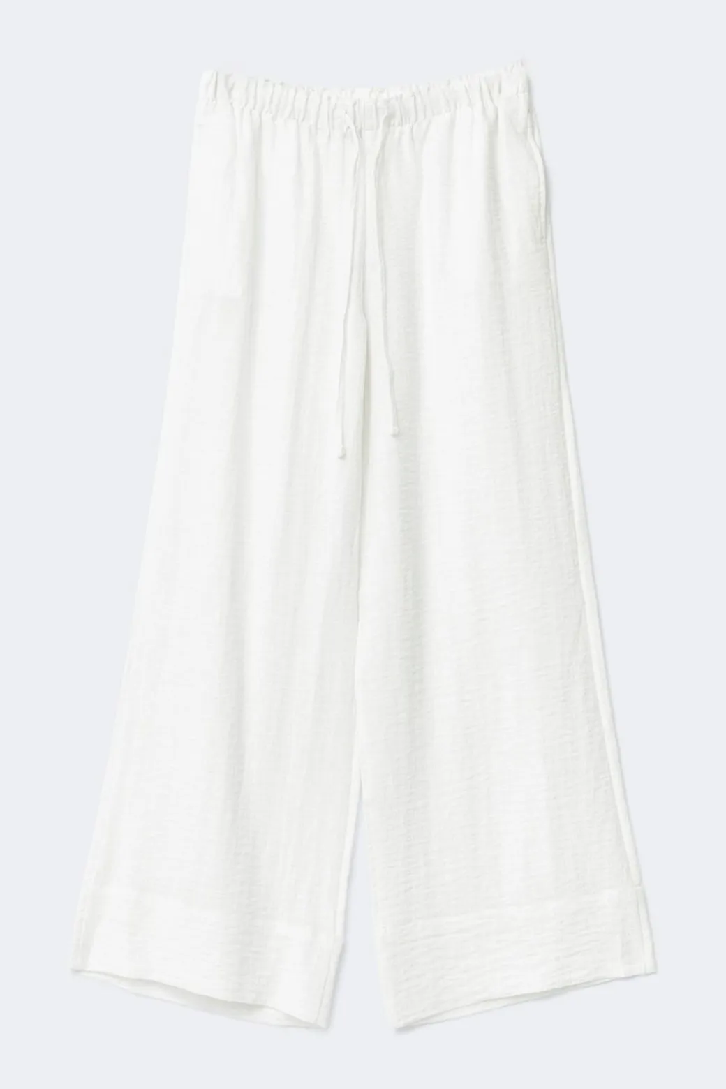 Wide drawstring trousers