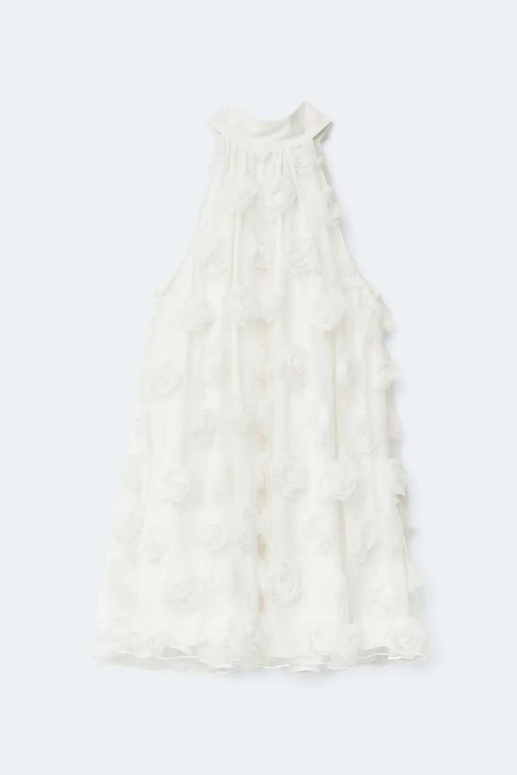 Wide halterneck mini dress