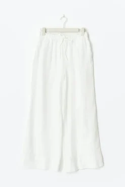 Wide linen trousers