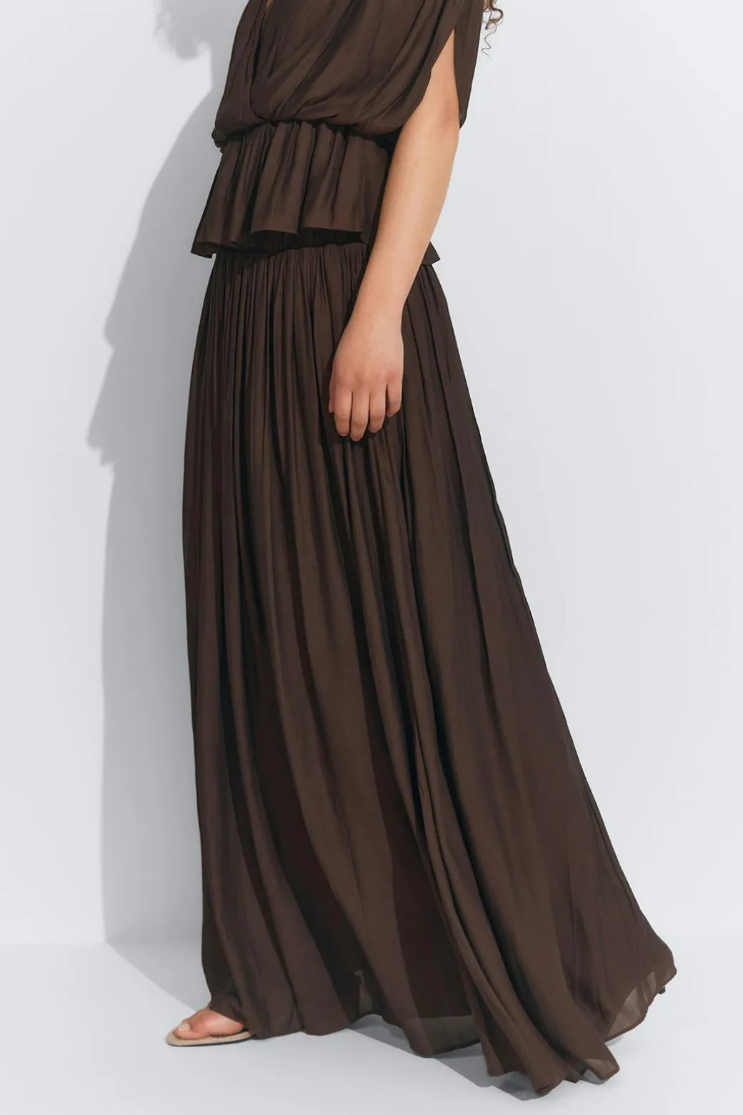 Wide maxi skirt