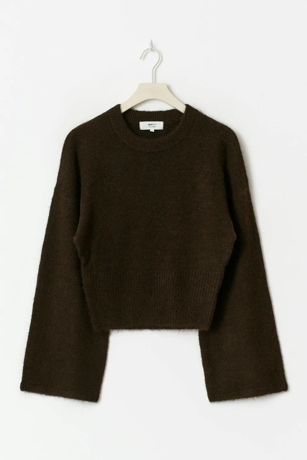 Wide sleeve knitted sweater