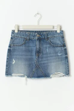 Y denim skirt