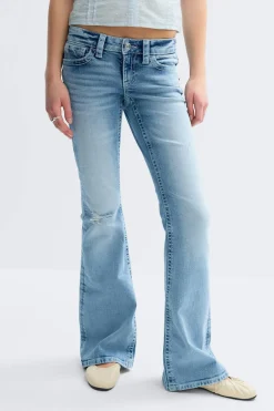 Y one knee destroy jeans tall