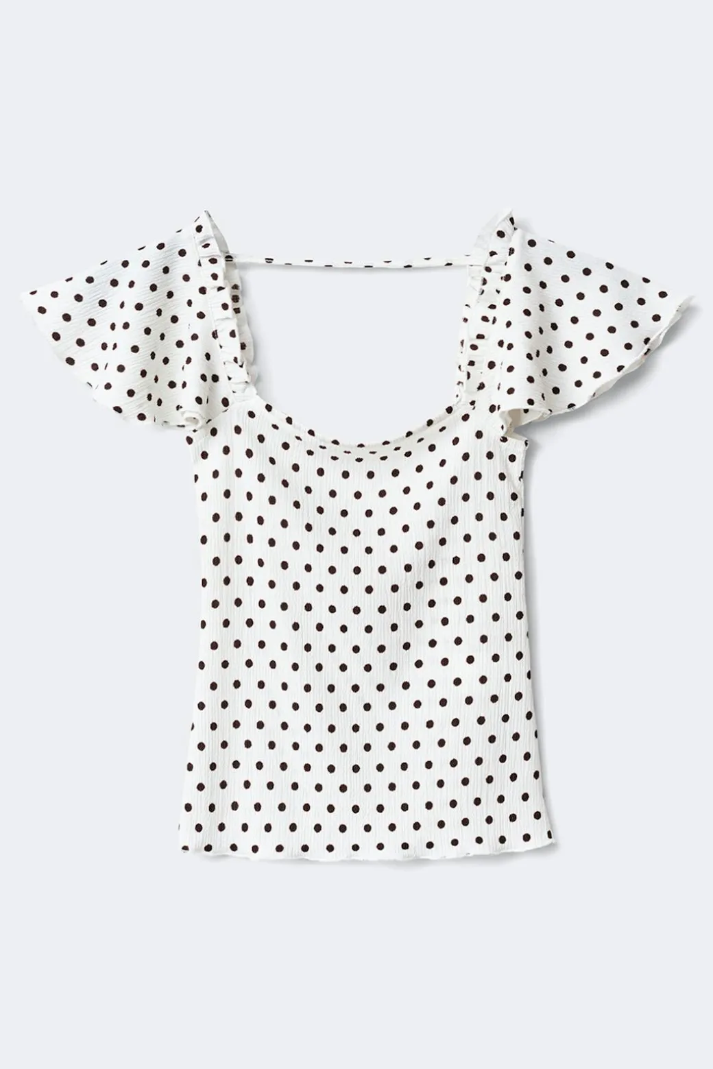 Y open back frill top