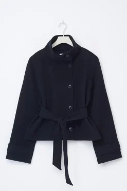 Y short felt jacket