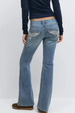 Y sparkle low flare jeans