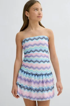 Y stripe bandeau dress